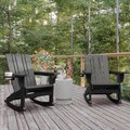 Flash Furniture Gray Adirondack Rocking Chairs with Cupholder, 2PK 2-LE-HMP-1045-31-GY-GG